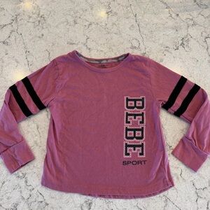 bebe Sport Kids Long Sleeve Tee in mauve 4T